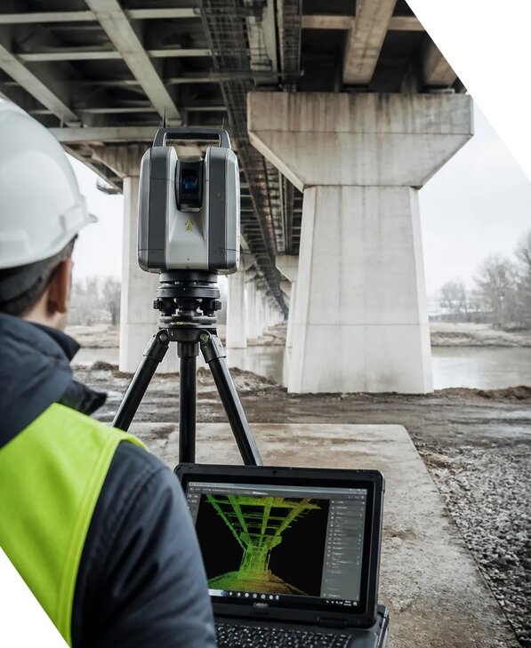 Лазерное сканирование мостов для обследования конструкций в Вичуге