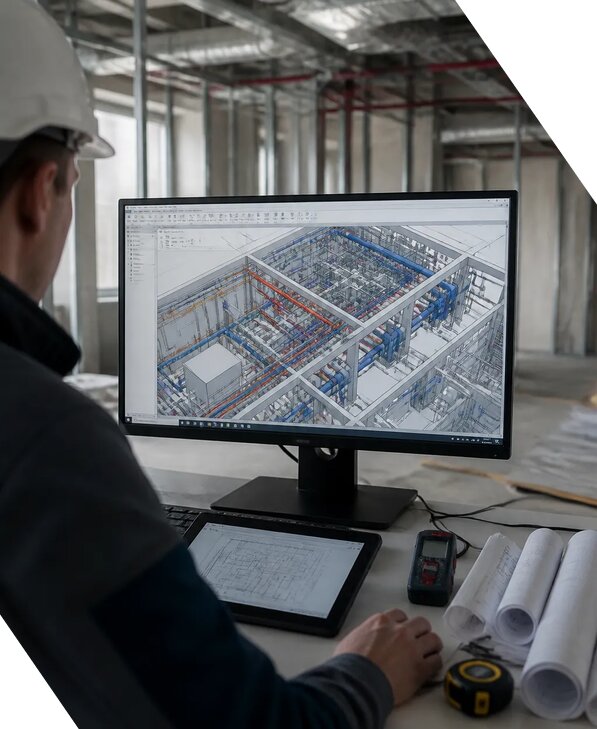 Создание BIM модели инженерных сетей для объектов в Вичуге